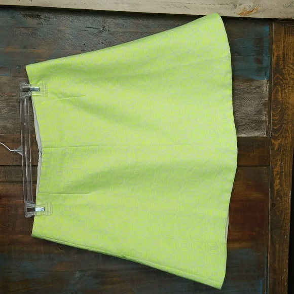 J. Crew Factory Dresses & Skirts - J.Crew Factory Neon Yellow Jacquard Skirt - 8